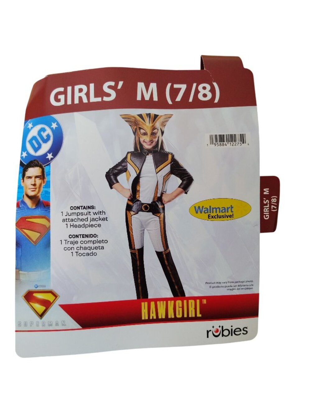 Girls DC Hawkgirl Costume Size M 7 8 Jumpsuit Headpiece Rubies Walmart Exclusive